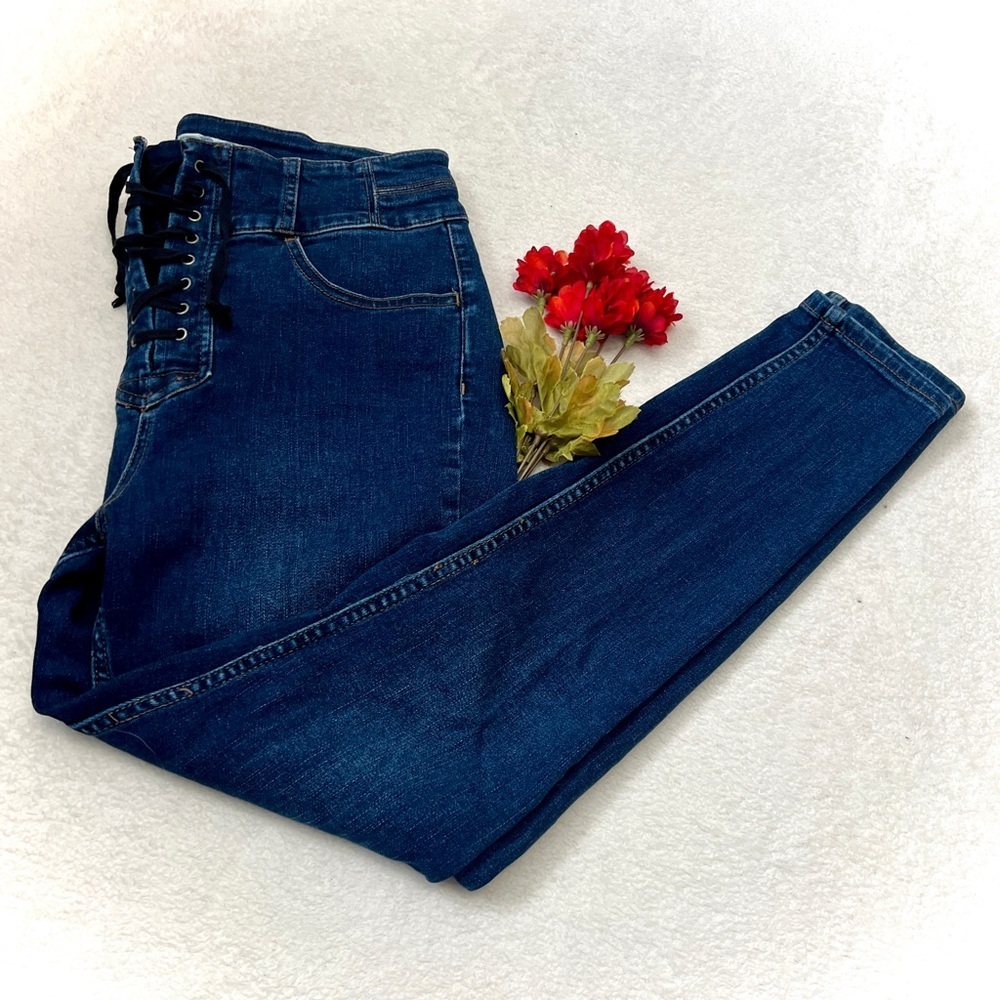 We The Free CRVY Corset Lace-Up Skinny Jeans - Size 30